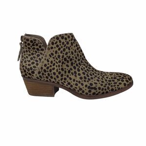 Michael by Michael Shannon Nadya Leopard Ankle Boot Size 7M Block Heel Booties